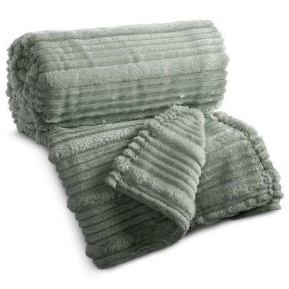 Deka NINA 150x200 flano šalviová Deka NINA 150x200 flano šalviová
